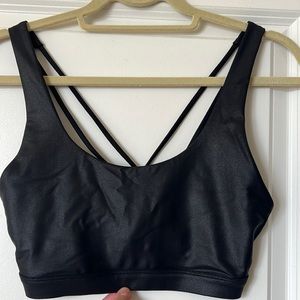 Spiritual Gangster faux leather sports bra. Size medium.